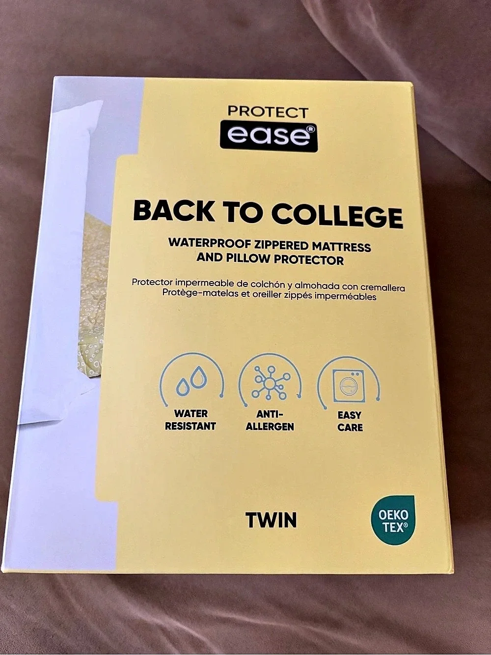 Protectease Back to College Waterproof Zippered Mattress Protector Twin XL NWT